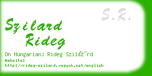 szilard rideg business card